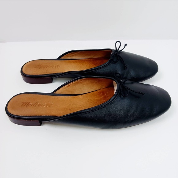Madewell The Adelle Ballet Mule in Black Leather SZ 8.5 - Picture 3 of 9